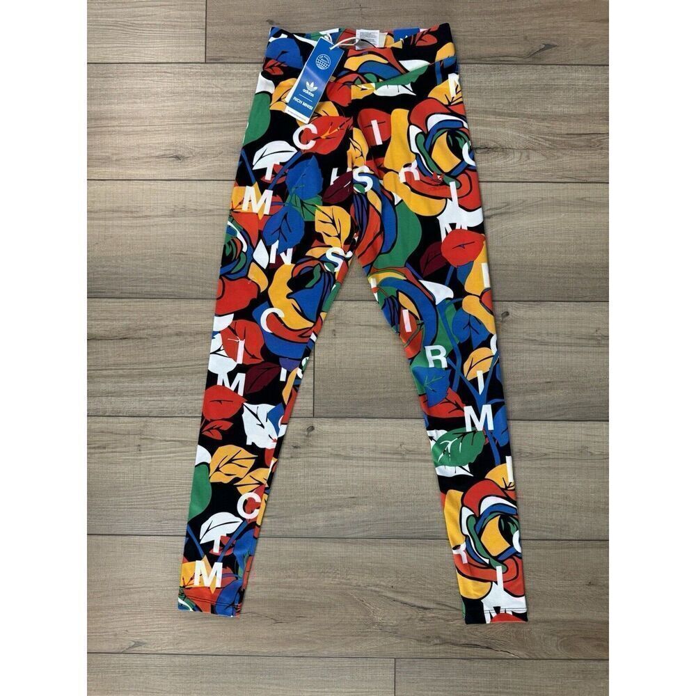 Adidas RICH MNISI AOP GRAPHIC Leggings Yoga Gym‎ Women's XS Streetwear Designer